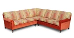 George Smith Signature Large 7 Seater Corner Sofa With Velour Floral Upholstery. Fixed Price $16159.20.