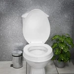 White Elongated Toilet Seat Slam Plastic With Bumpers Renovators Supply. Fixed Price $62.99.