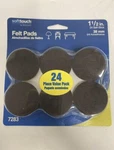 Softtouch By Waxman Black 1.5IN 38MM 24 Self-stick Felt Pads 7283 New. Fixed Price $7.99.