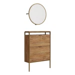 Sauder International Lux Engineered Wood Shoe Organizer/mirror Natural Finish. Fixed Price $203.83.