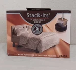 Adjustable Bed/furniture Risers Set Of 8, Black Slipstick CB659 Height Adjuster. Fixed Price $20.00.