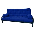 Queen Size Futon Cover, 2 Bolsters Mattress Protector, Slipcovers, Royal Blue. Fixed Price $89.00.