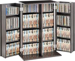 Wood Media Storage Cabinet Dvd Cd Organizer Adjustable Shelves With Labels. Fixed Price $160.19.