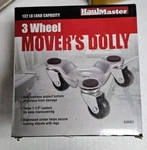 Haul Master Mover's Furniture Dolly, X In Casters 63683, 132 Lb Load Cap. Fixed Price $11.00.