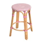 Butler Tobias 24" Round Counter Stool, Rattan White/pink - 9371428. Fixed Price $319.00.