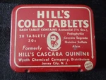 Vintage Hill's Cold Tablets Tin Empty Wyeth Chemical Co. N.j. Usa Medicine. Fixed Price $11.95.