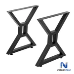 Pair 28" X-shaped Metal Table Legs Heavy Duty Office & Dining Black. Fixed Price $75.99.