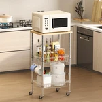 Rolling Kitchen Storage Cart, 3-TIER Rack On Caster Wheels With Adjus.... Fixed Price $52.15.