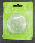 Waxman 13/16" Set Of 4 Clear Caster Cups Round For Furniture Floor Protection. Fixed Price $8.50.