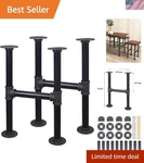 Adjustable 16-INCH Steel Legs For Diy End Tables Complete Kit Included. Fixed Price $46.50.
