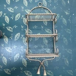 Vintage Hollywood Regency Gold Rope Swag Trim 3 Tiered Wall Display Shelf Bow. Fixed Price $34.99.