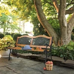 50" Steel Bench Outdoor Indoor Garden Park Porch Patio Chair Home Furniture New. Fixed Price $86.19.