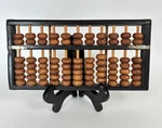 Vintage Abacus 11 Rods 77 Wooden Beads Brass Corners Asian Calculator. Fixed Price $24.50.