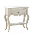 Traditional Pearl White Finish Formal Nightstand With Drawer Shelf Wooden. Fixed Price $367.85.