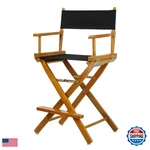 Casual Home Directors Chair Honey Oak Frame/black CANVAS24 - Counter Height. Fixed Price $114.36.