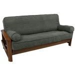 Blazing Needles Solid Microsuede Double Corded 8" 9" Futon Cover Set With 2. Fixed Price $109.99.