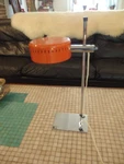 Vintage Mid Century Robert Sonneman 7701 Tik Table Lamp - Orange. Fixed Price $375.00.