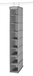 Whitmor Hanging Shoe - 8 Section Closet Shelves, Gray, Grey. Fixed Price $13.78.