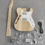 Diy Electric Tele Guitar Kit Single F Hole Ash Body Maple Neck Hh Pickups Bolton. Fixed Price $159.00.