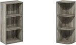 Chic 3-TIER Open Shelf Bookcase Set French Oak Corner Design. Fixed Price $118.99.