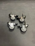 Lot Of 4 Shepherd 3 Caster Wheels W/ Locking Brakes 1.25 U.s.a. Seller. Fixed Price $75.00.