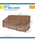 Duck Covers Ultimate Waterproof Patio Sofa 77"X 35"X Mocha Cappuccino. Fixed Price $29.99.