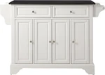 Crosley Lafayette Rolling Kitchen Island Cart With Granite Top Storage White. Fixed Price $854.99.