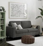 Dhp Cooper Upholstered Three Seat Sofa, Gray Linen, Contemporary. Fixed Price $350.00.