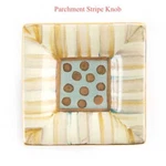 Mackenzie Parchment Stripe Knob Childs Pull Set Of 2 Majolica Hand Decorated New. Fixed Price $70.00.