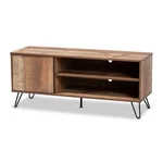 Baxton Studio Iver 1-DOOR Wood Tv Stand In Rustic Oak. Fixed Price $161.96.