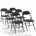 Vecelo Folding Chairs 6 Pack Metal Portable Soft Pu Padded Seats For. Fixed Price $156.88.