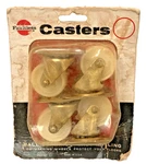 Vintage 1960 Faultless Furniture Brass Casters Light Duty Ball Bearing B5345M. Fixed Price $14.95.