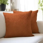 Throw Pillow Covers 24"X24" (set 2) Solid Color Quilted Velvet Sofa Cush.... Fixed Price $32.99.