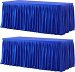 Wish Care 2 Pack Royal Blue Rectangle Clothes For 6 Foot Tables, Polyester. Fixed Price $65.99.