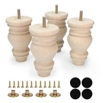 5 Inch Wooden Furniture Legs, Set Of 4 Replacement Solid Unfinished Roun.... Fixed Price $36.20.