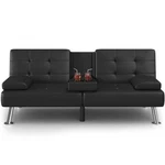 Homall Futon Sofa Bed Faux Leather Couch Modern Convertible Folding Recliner. Fixed Price $142.00.