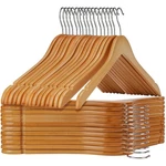 Luxury Heavy Duty Wooden Hangers Set Of 20 - Elegant Design For Every Wardrobe. Fixed Price $41.29.