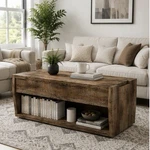 Furniture America Rere Rustic 41-INCH Wood 2-SHELF Lift-top Coffee Table. Fixed Price $149.98.