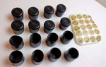 16 Pcs Black Rubber Leg Caps 1" Protect Floors From Table, Chair, And Furniture. Fixed Price $8.90.