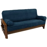 Blazing Needles Solid Microsuede Double Corded 8 9 Futon Cover Set 2 Bolster. Fixed Price $123.61.