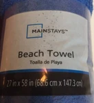 4 Pcs Beach Towel 100% Cotton Mainstays 27 X 58 Cobalt Blue Lightweight Nwt. Fixed Price $43.98.