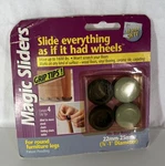 Vtg Magic Sliders 7/8" 1" (22 25MM) Round Grip Tips Furniture Glide (4-PACK). Fixed Price $14.99.