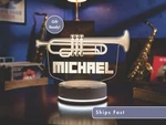 Personalized Trumpet Night Light With Custom Name Rechargeable Desk Lamp. Fixed Price $27.99.