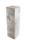 Pedestal For Artwork, Modern Gray And White Marble Stone 12" X 39"H. Fixed Price $1151.00.