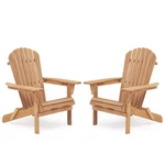 Wooden Outdoor Folding Adirondack Chair Set Of 2 Lounge Patio Garden. Fixed Price $149.99.