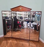 1997 Ethan Allen Classic Solid Maple (58"X52") Tri-fold Dresser Mirror 25-5430. Fixed Price $500.00.
