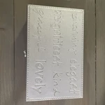Sandra Magsamen Silver Inspiration Jewelry Box 7.5 4.5 3 " Mirror Nwt. Fixed Price $12.80.