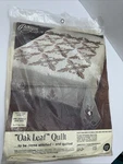 Vtg Paragon Needle Craft Kit Oak Leaf Quilt Top Double Bed 01190 Opened. Fixed Price $59.99.