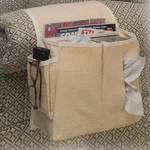 Sidekick Organizer - Canvas Couch Bed Storage Tissues Glasses Remote Book. Fixed Price $17.99.
