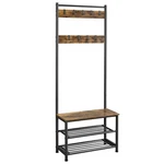 Metal Hall Tree Rack Coat W/ Shoe Storage Bench 73" Entryway Hooks Hat Stand New. Fixed Price $60.64.